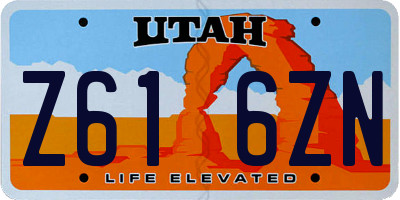 UT license plate Z616ZN