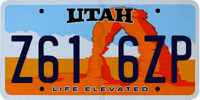 UT license plate Z616ZP