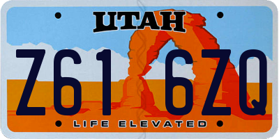 UT license plate Z616ZQ