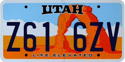UT license plate Z616ZV