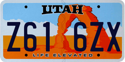 UT license plate Z616ZX