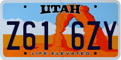 UT license plate Z616ZY