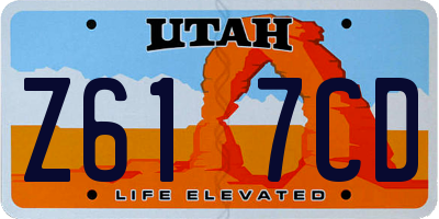 UT license plate Z617CD