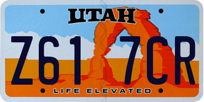 UT license plate Z617CR