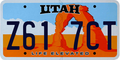 UT license plate Z617CT