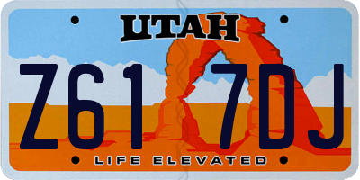 UT license plate Z617DJ