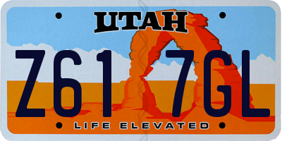 UT license plate Z617GL
