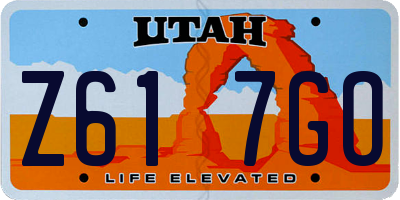 UT license plate Z617GO