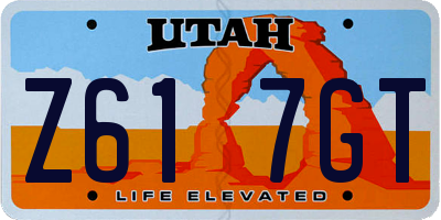 UT license plate Z617GT