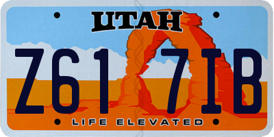 UT license plate Z617IB