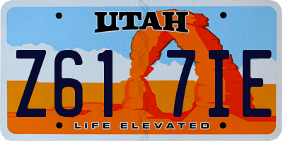 UT license plate Z617IE