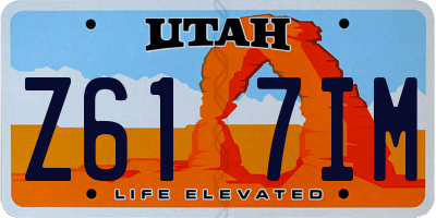 UT license plate Z617IM