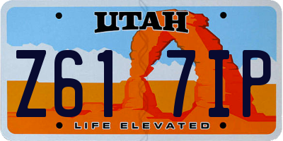UT license plate Z617IP