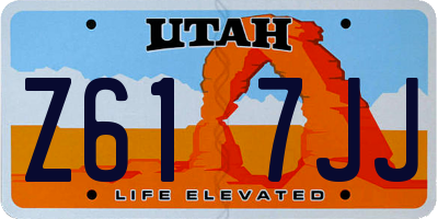 UT license plate Z617JJ
