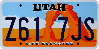 UT license plate Z617JS
