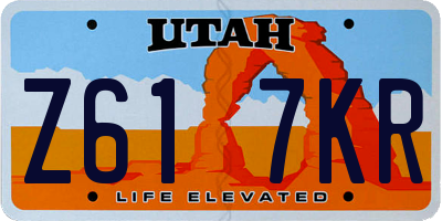 UT license plate Z617KR