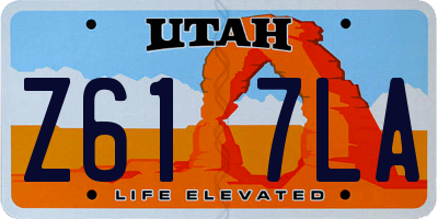 UT license plate Z617LA