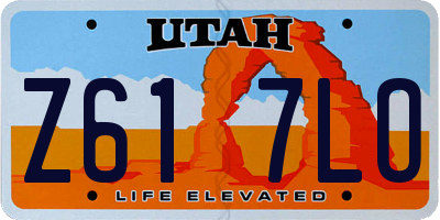 UT license plate Z617LO