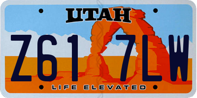 UT license plate Z617LW