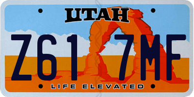 UT license plate Z617MF