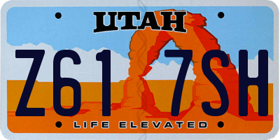 UT license plate Z617SH