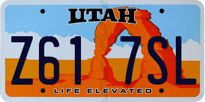 UT license plate Z617SL