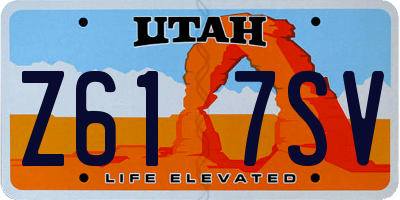 UT license plate Z617SV