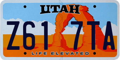 UT license plate Z617TA