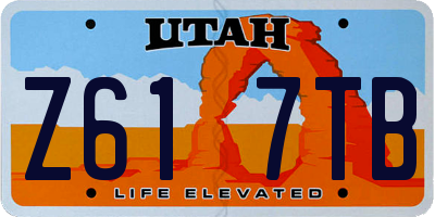 UT license plate Z617TB