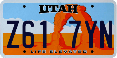 UT license plate Z617YN
