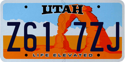 UT license plate Z617ZJ