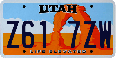 UT license plate Z617ZW