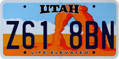 UT license plate Z618BN