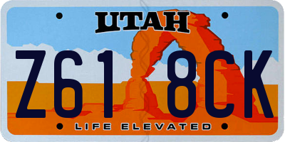 UT license plate Z618CK