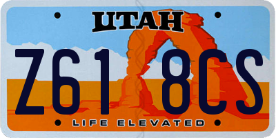 UT license plate Z618CS