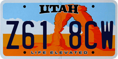 UT license plate Z618CW