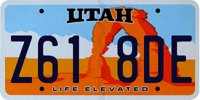 UT license plate Z618DE