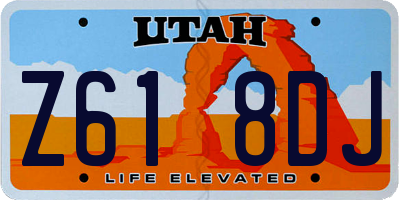 UT license plate Z618DJ