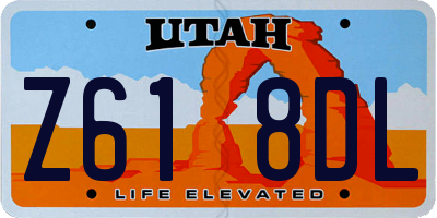 UT license plate Z618DL