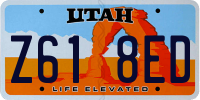 UT license plate Z618ED