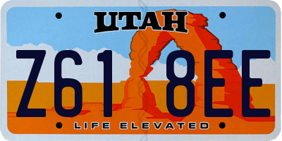 UT license plate Z618EE