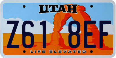UT license plate Z618EF