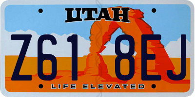 UT license plate Z618EJ
