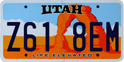 UT license plate Z618EM