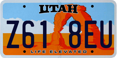 UT license plate Z618EU