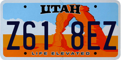 UT license plate Z618EZ