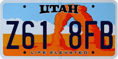 UT license plate Z618FB