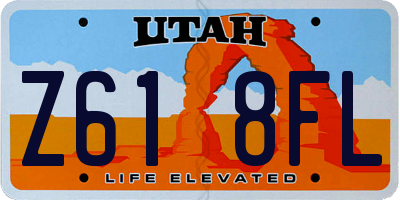 UT license plate Z618FL