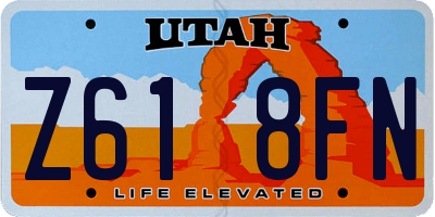 UT license plate Z618FN