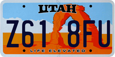UT license plate Z618FU